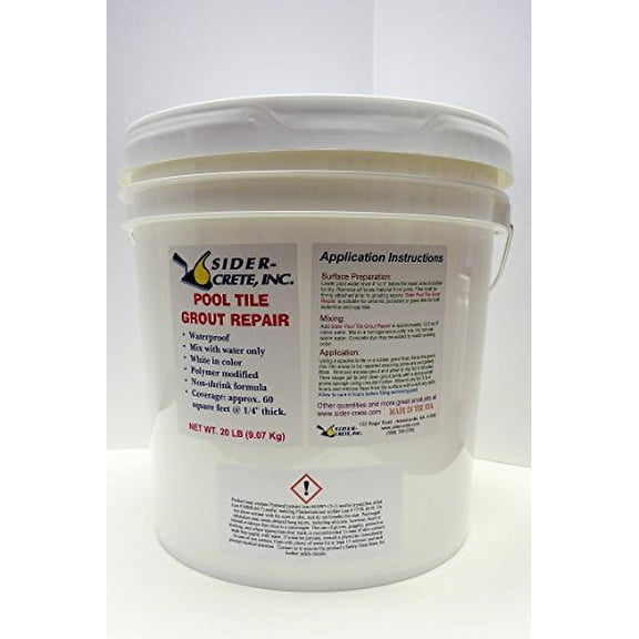Sider Pool Tile Grout Repair - 20 lb - White
