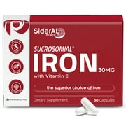 SiderAL  Forte Iron Supplement with Vitamin C, Maximum Absorption, Deficiency, 30 Capsules