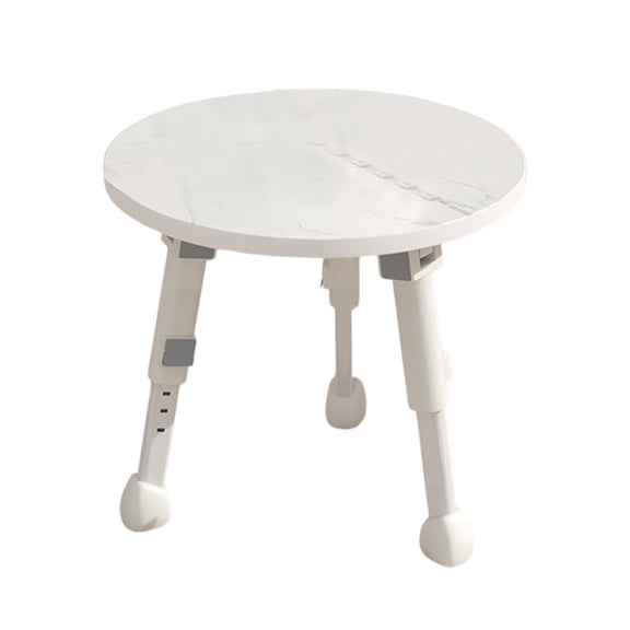Sides Table Living Room, Small End Table for Small Space, Round Adjustable Height Slide Under Couch Tables, Round Cute Look for Living Room, Bedroom