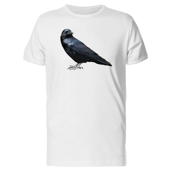 Sideview Of Black Raven T-Shirt Men -Image by Shutterstock, Male XX-Large