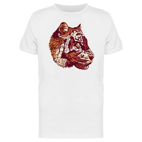 Sideview Of Tiger Abstract Head T-Shirt Men -Image by Shutterstock, Male Medium