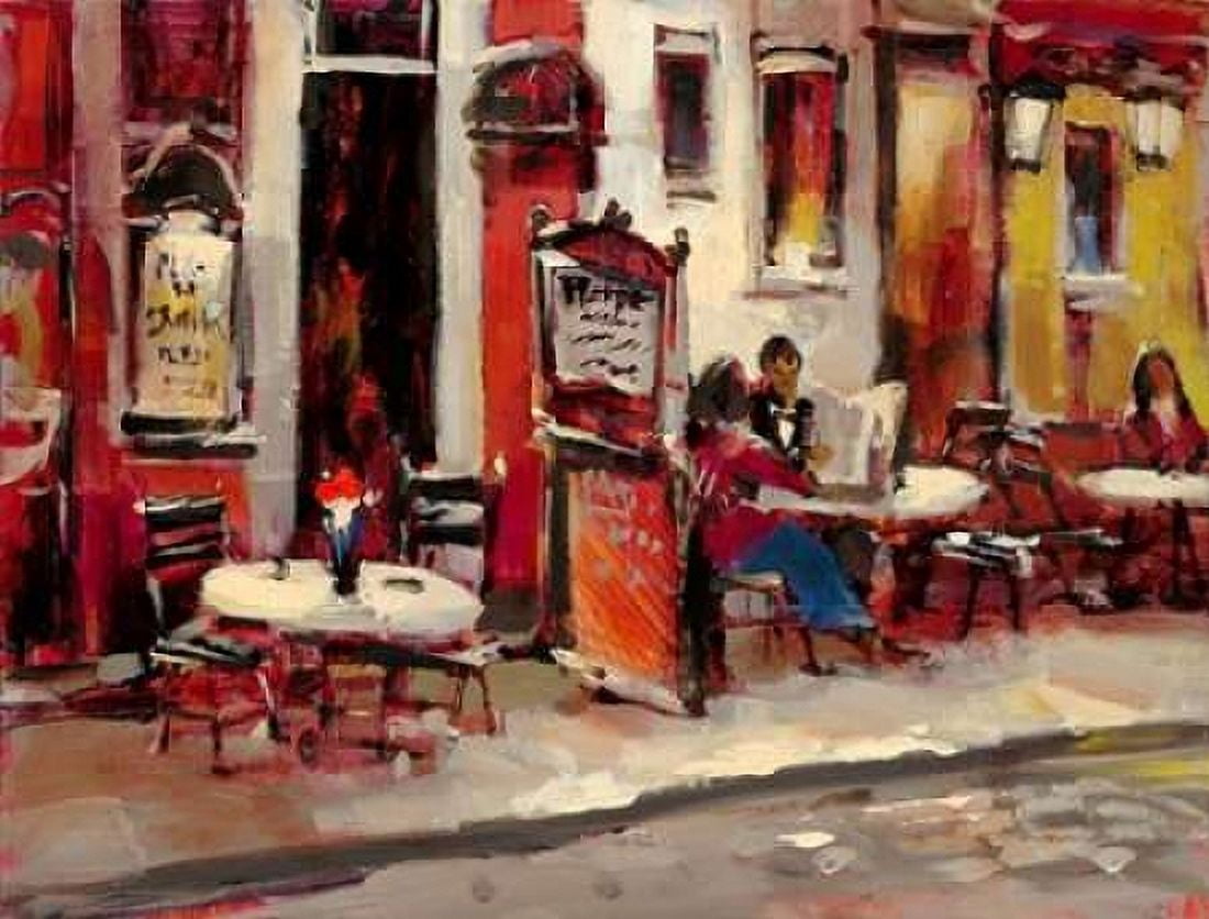 Sidewalk Cafe Canvas Art - Brent Heighton (22 x 28)