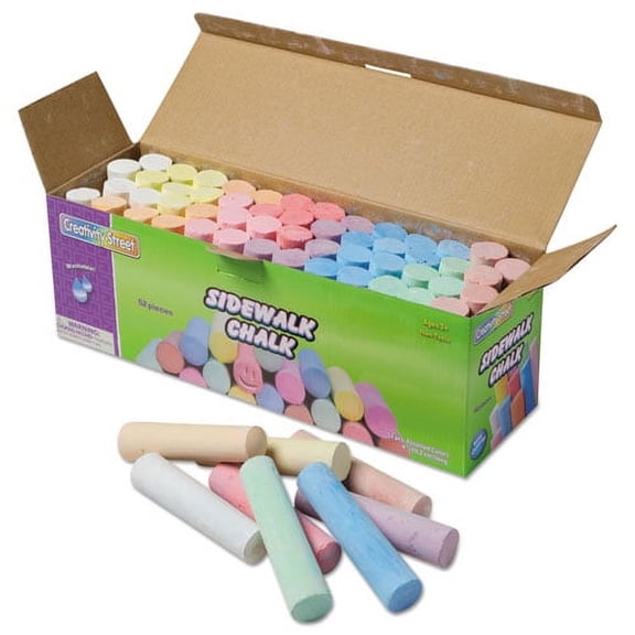 Sidewalk Chalk, 4 X 1 Dia. Jumbo Stick, 12 Assorted Colors, 52/set | Bundle of 2 Sets