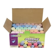 Sidewalk Chalk, Assorted Colors, 4, 37 Pieces Per Pack, 3 Packs