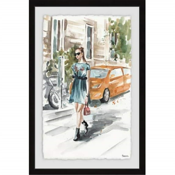 Sidewalk Chic Framed Painting Print