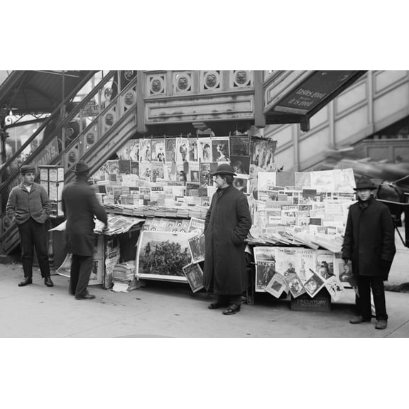 A Sidewalk Newsstand In New York City Displaying A Rich Variety Of Periodicals Published At The Turn Of The Century. Among The Few Titles Still Published In 2011 Are Vanity Fair And Scientific