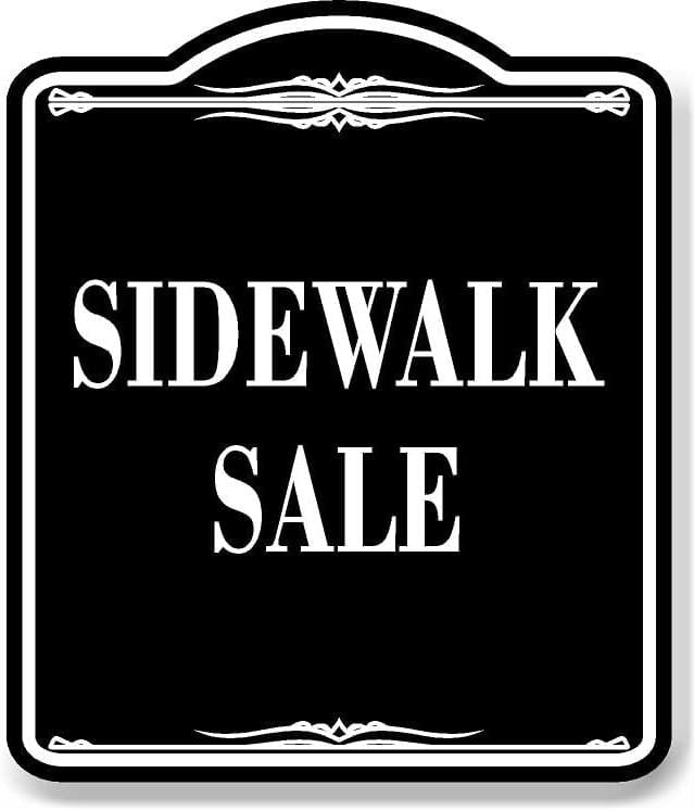 Sidewalk Sale BLACK Aluminum Composite Sign, 20"x24"