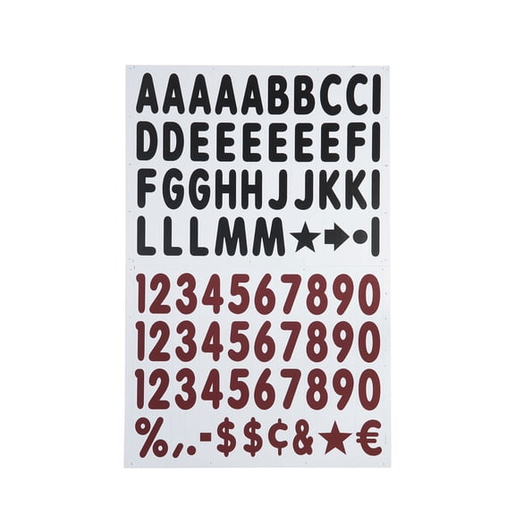 SSWBasics Sidewalk Sign Letters and Numbers Set
