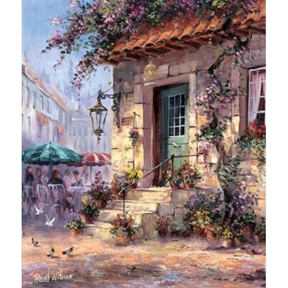 Sidewalk cafe Poster Print by Reint Withaar (12 x 12)