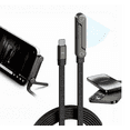 thumbnail image 1 of Sideways 2-in-1 Charger Cable with Phone Stand – 240W Fast Charging, Invisible Holder Design for Smartphones & Tablets on the Go (240W TypeC-TypeC ), 1 of 5