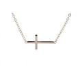 thumbnail image 1 of Sideways Cross Pendant and Necklace in 14k Yellow Gold, 1 of 4