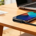 thumbnail image 1 of Sideways Phone Charger, 2-in-1 Invisible Holder Charger Cable, 65w Fast Charging Cord with Built-in Phone Stand for Smartphones Tablets, 1 of 3