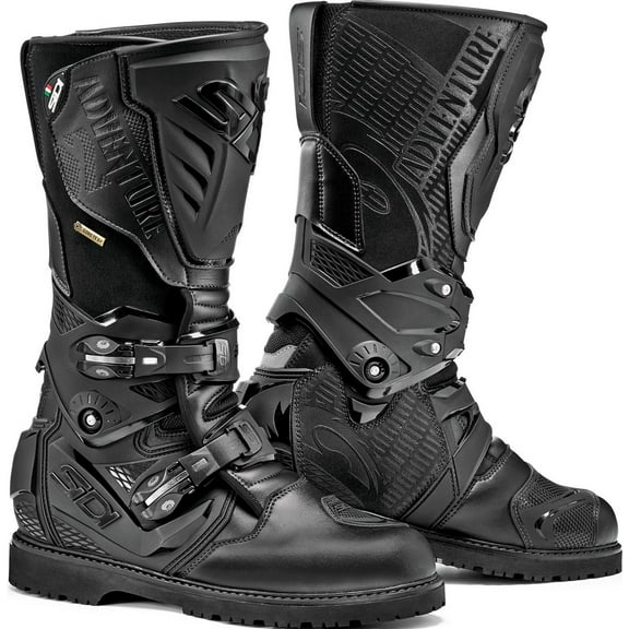 Sidi Adventure 2 Mens Gore-Tex Motorcycle Boots Black/Black 43 EUR