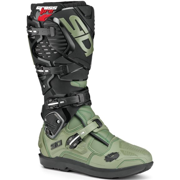 Sidi Crossfire 3 SRS Mens MX Offroad Boots Army/Black 42 EUR