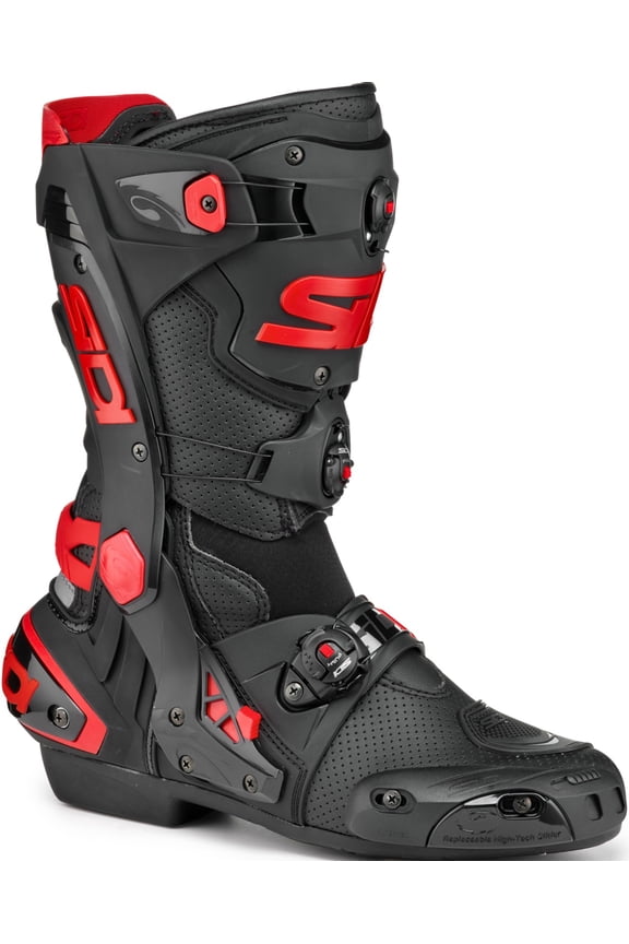 Rex Air Mens Motorcycle Boots Black/Red 40 EUR