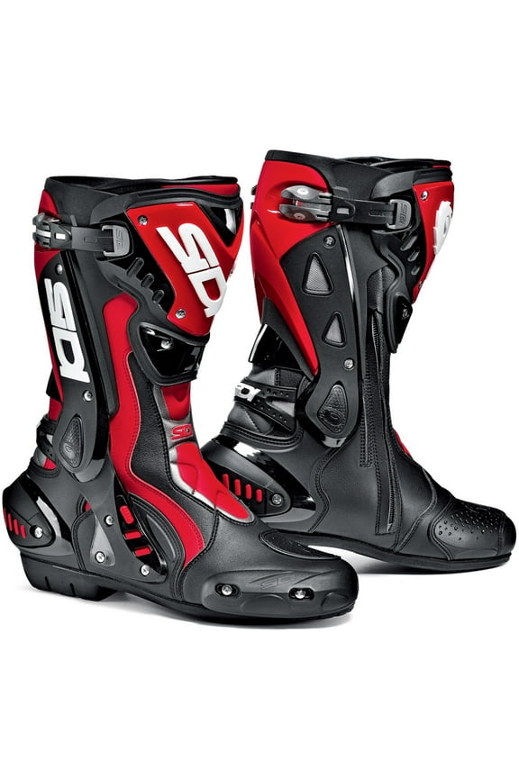 ST Mens Motorcycle Boots Black/Red 39 EUR