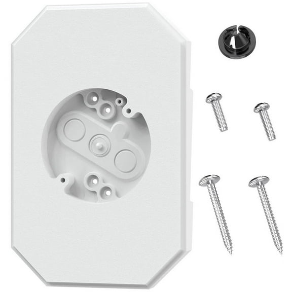 Siding Mounting Kit, 8141DBL Outdoor Light Block, Plate for Lap Double and 4 Inch White