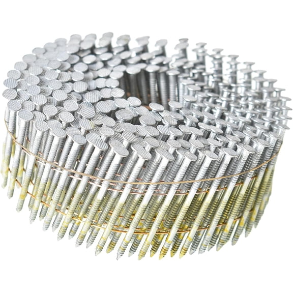 Siding Nails 3600 Count Hot-Dipped Galvanized Nails 1-1/2 Inch X 0.092 Inch Siding Coil Nails Fit for Rough Nailing of Lathing and Sheathing Materials