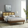 thumbnail image 1 of Modway Sidney Cane and Wood Full Platform Bed With Angular Legs, Multiple Colors, 1 of 3