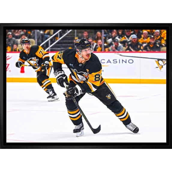 Sidney Crosby 20x29 Framed Canvas Pittsburgh Penguins