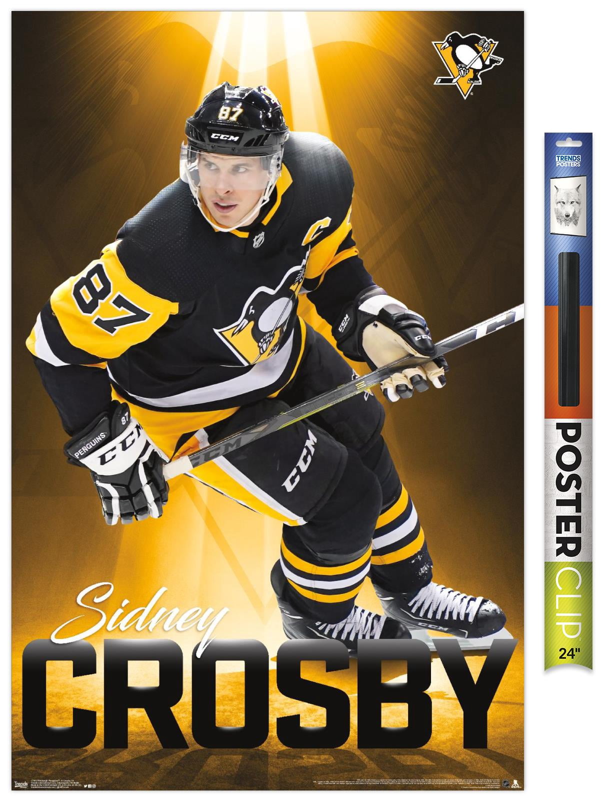 Sidney Crosby - Pittsburgh Penguins Premium Poster and Poster Clip Bundle