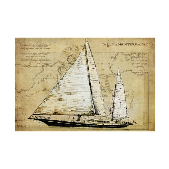 Sidney Paul and Co. 'Yatch II' Canvas Art