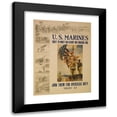 thumbnail image 1 of Sidney Riesenberg 19x24 Black Modern Framed Museum Art Print Titled - U.S. Marines - First to Hoist Old Glory on Foreign Soil Join Them for Overseas Duty (1913), 1 of 5