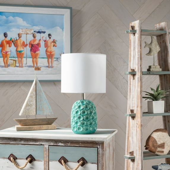 Sidney Teal Ceramic 19.5"H Table Lamp - 12 x 12 x 19.5