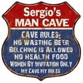 thumbnail image 1 of Sidney's Man Cave Rules Sign Shield Metal Gift 211110023350, 1 of 1