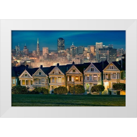 Sie, Lee 14x11 White Modern Wood Framed Museum Art Print Titled - Painted Ladies