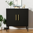 Siedeboard Buffet Black Side Storage with Doors and