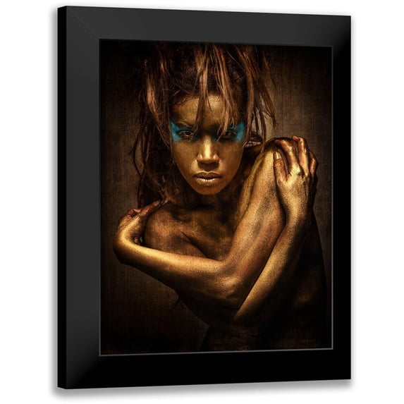 Siegart 19x24 Black Modern Framed Museum Art Print Titled - Golden Girl