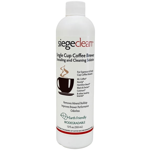 Siege Single Cup Coffee Brewer Descaling & Cleaning Solution, 12 oz, 751