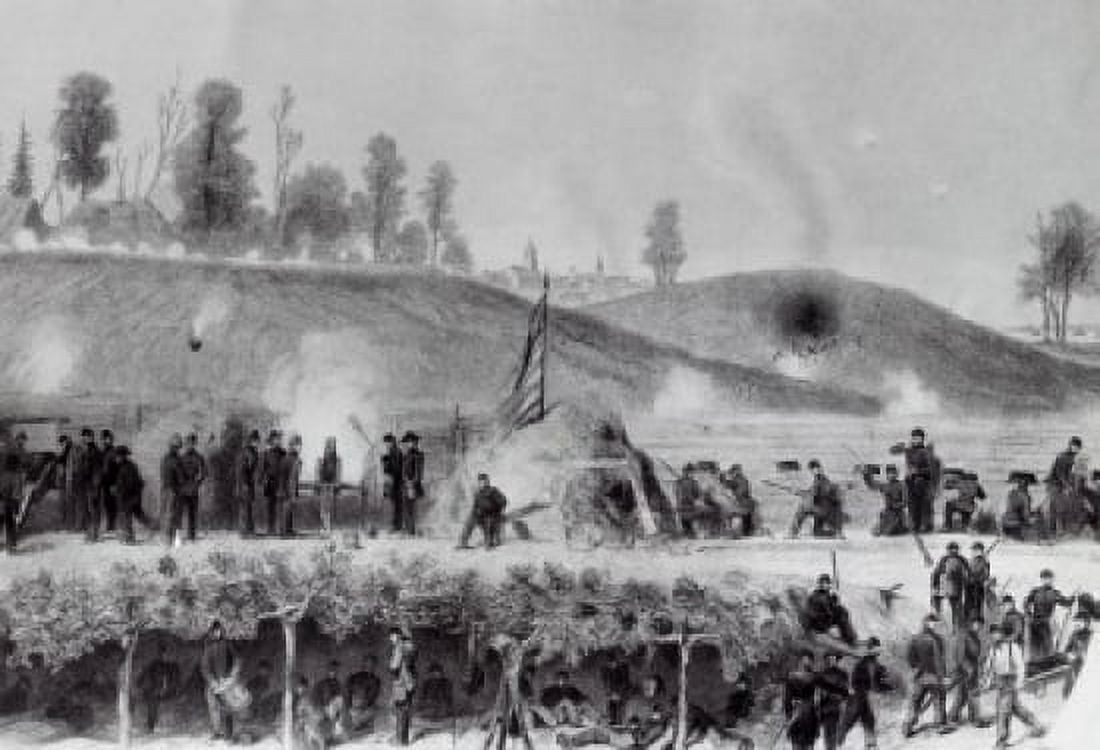 Siege of Vicksburg ca1862 Alonzo Chappell (1828-1887 American) Canvas Art - Alonzo Chappell (18 x 24)