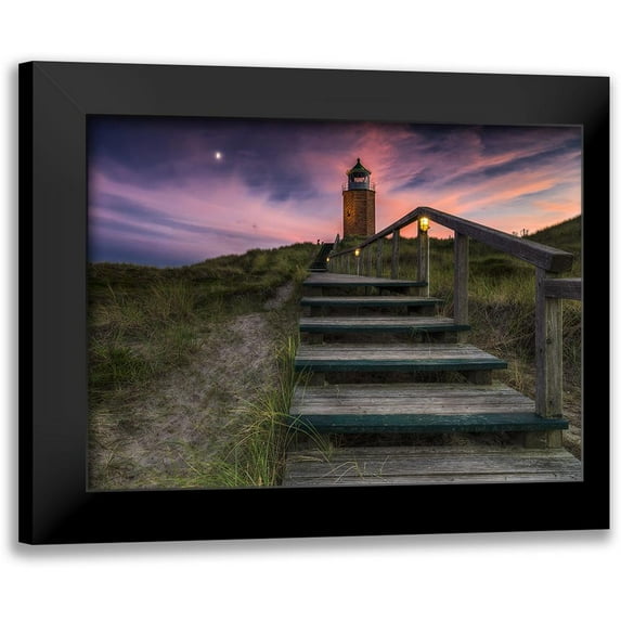 Siegel, Thomas 18x14 Black Modern Framed Museum Art Print Titled - Way To Lighthouse