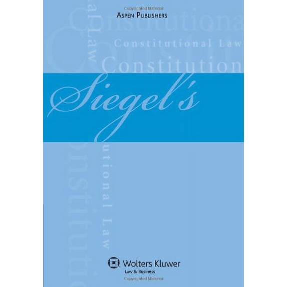 Pre-Owned Siegels Constitutional Law Essay Multiple Choice Quest Answe 2009 (Paperback) 0735579008 9780735579002