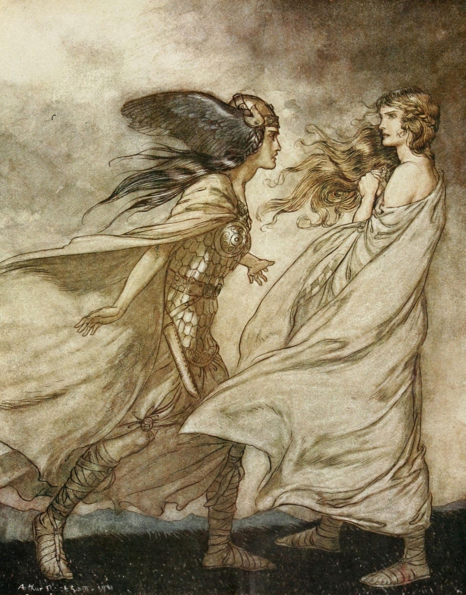 Siegfried 1924 Ring upon my hand Canvas Art - A Rackham (18 x 24)