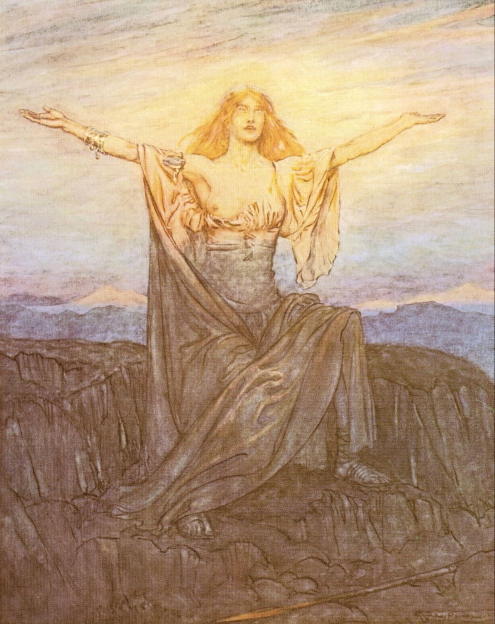 Siegfried & the Twilight of the Gods 1924 28 Canvas Art - A Rackham (18 x 24)