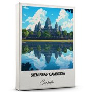 Siem Reap Cambodia Travel Art Canvas   Modern Wall Art Inspired by Cambodia Canvas   Great Gift for Travel Lovers   Ready to Hang