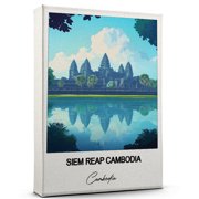 Siem Reap Cambodia Travel Print on Canvas   Cambodia Canvas   Great for Travel Enthusiasts, Perfect for Home & Office Decor