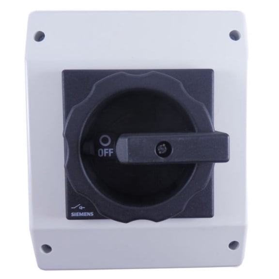 Siemens 3 Pole 63A 22kW IP65 Enclosed Non Fused Isolator Switch 3LD25650TB51