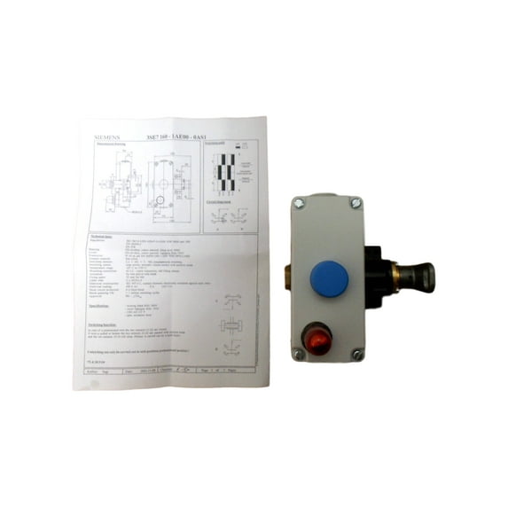 Siemens 3SE7160-1AE00-0AS1 Safety Cable Operated Switch Red LED 115V AC 2NO+2NC