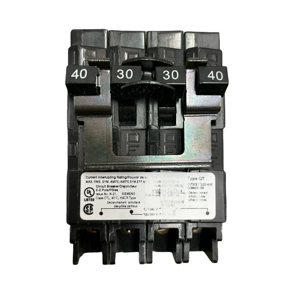 Siemens 40/30/30/40 Quad Breaker Q24030CT2