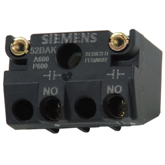 Siemens 52BAK Touch Safe Contact Block, Gold Flashing, 1 NO Contacts CA1