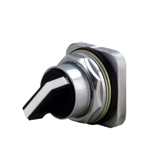 Siemens 52SA2BAB Heavy Duty Selector Switch, Water and Oil Tight, 3 Positions, Maintained Operation, Short Lever, White, B Cam Code CA2
