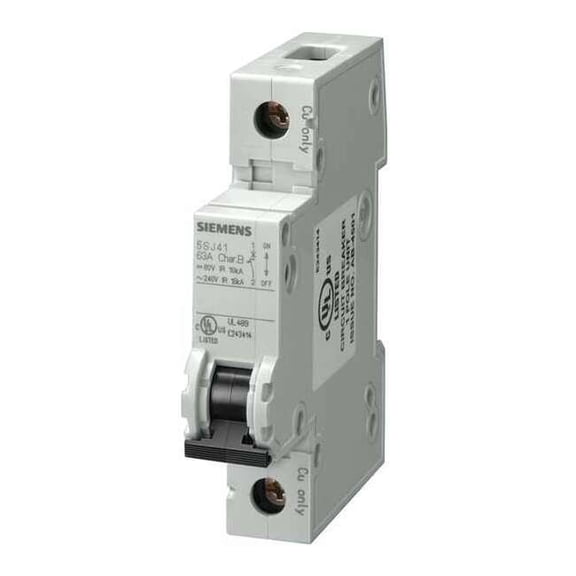 Siemens IEC Mini Circuit Breaker,20A,1P,240V 5SJ41207HG40