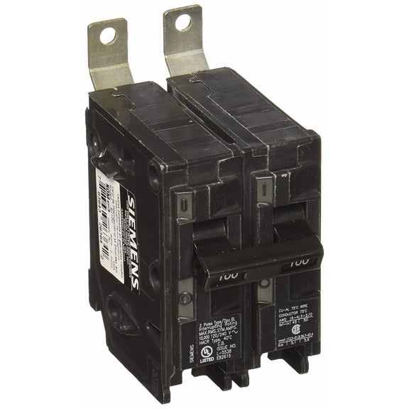 Siemens Circuit Breaker,100A,Bolt On,120/240V,2P B2100