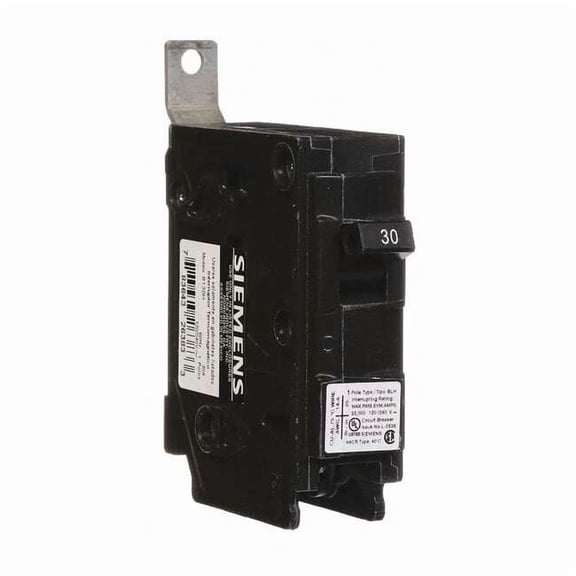 Siemens Circuit Breaker,30A,Bolt On,120/240V,1P B130H