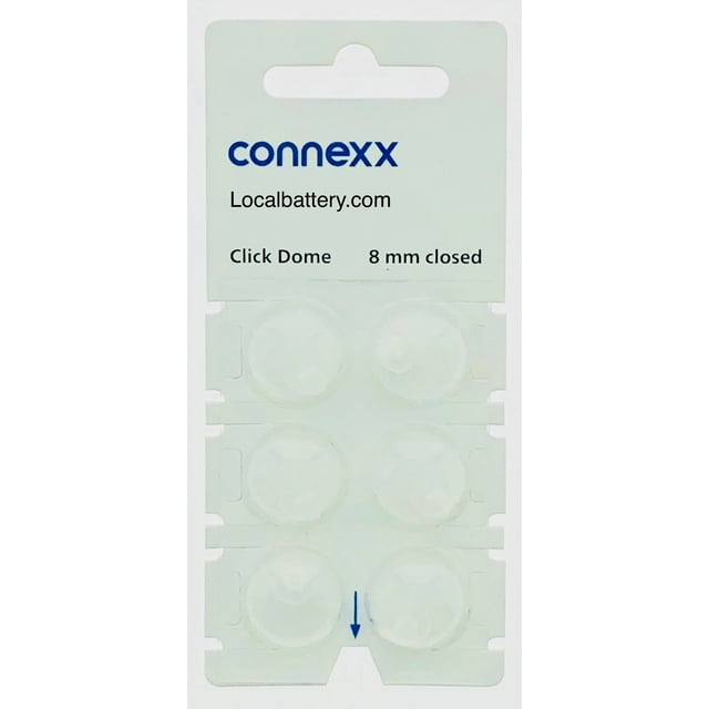 Siemens Connexx Click Dome 8 mm Closed For RIC Hearing Aids 6 Domes