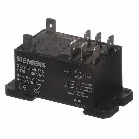 Siemens Enclosed Power Relay, 120VAC, DPDT, Pins 3TX7131-4DF13